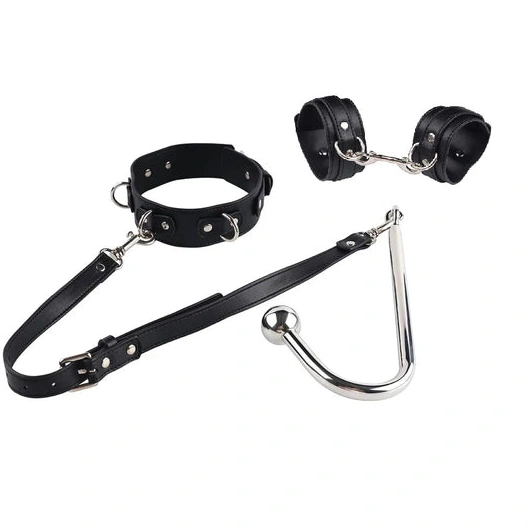 Hook Cuffs and Elegant Anal with 5334 Collar Beaded 0405
